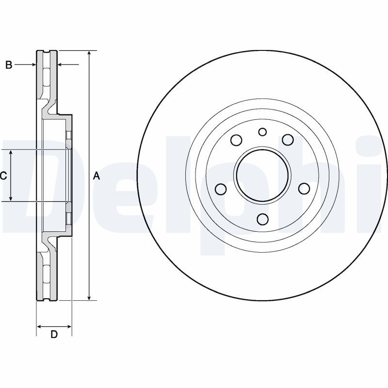DELPHI BG2843 Brake Disc