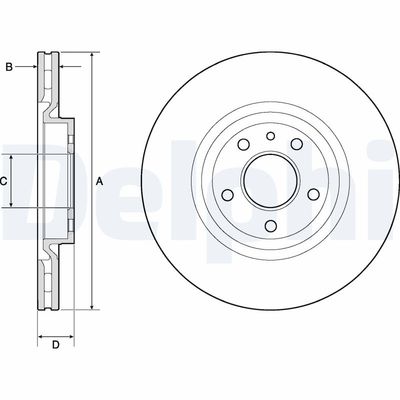 Brake Disc DELPHI BG2843