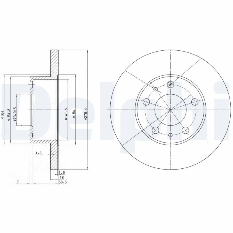 DELPHI BG2845 Brake Disc