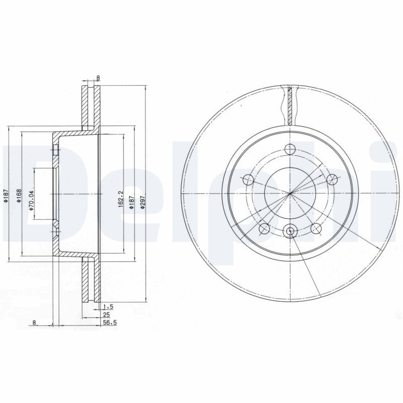 DELPHI BG2860 Brake Disc