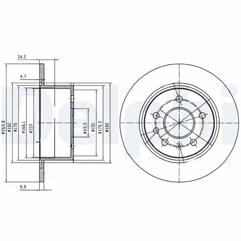 DELPHI BG2870 Brake Disc