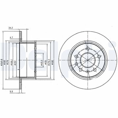 Brake Disc DELPHI BG2870
