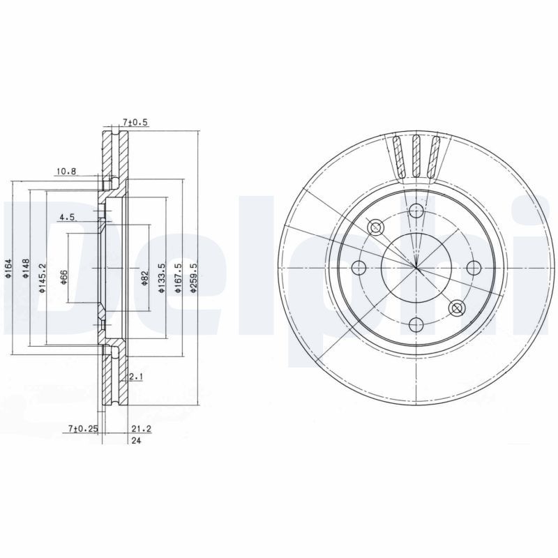 DELPHI BG2871 Brake Disc