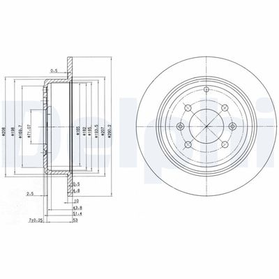 Brake Disc DELPHI BG2873