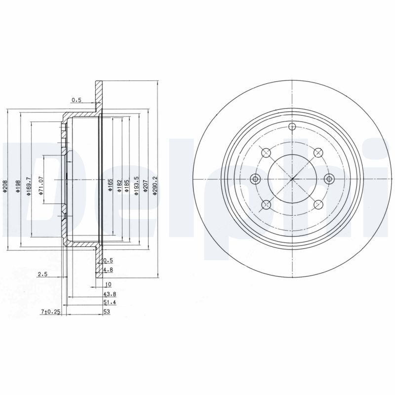 DELPHI BG2873C Brake Disc