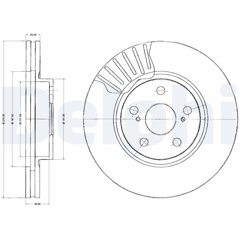 DELPHI BG2887 Brake Disc