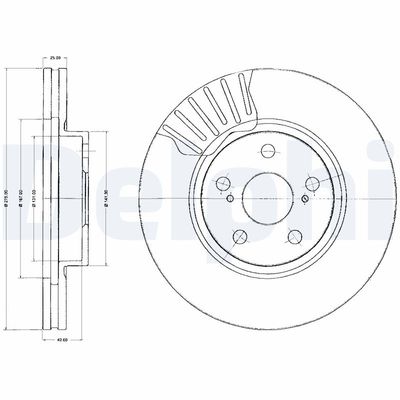 Brake Disc DELPHI BG2887