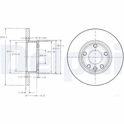 Brake Disc DELPHI BG2898