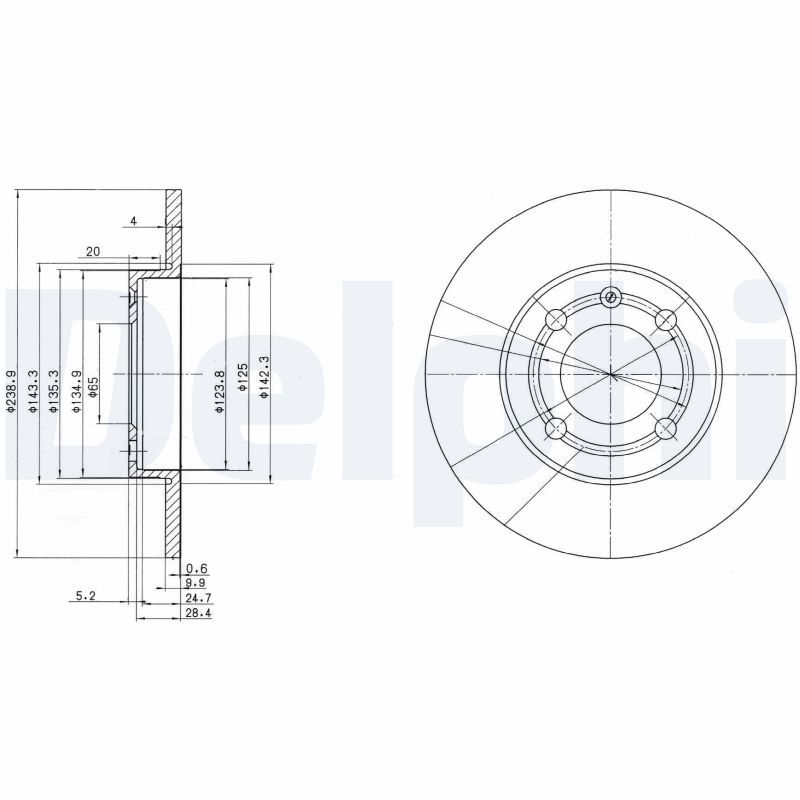 DELPHI BG2911 Brake Disc