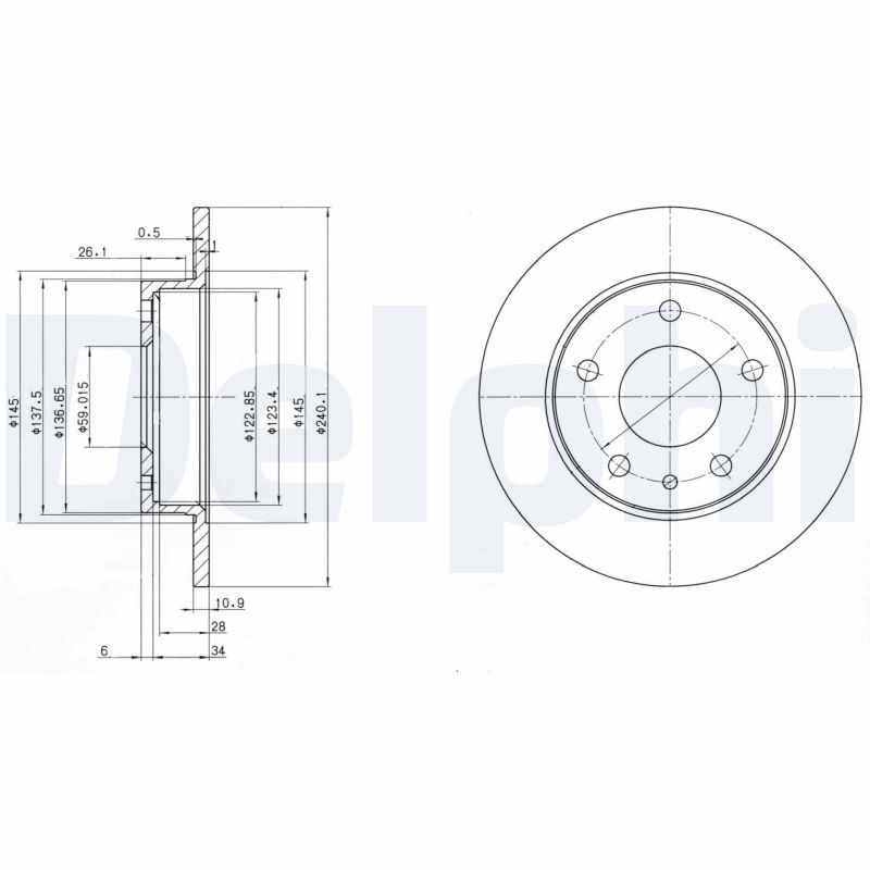 DELPHI BG2914 Brake Disc