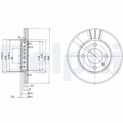 Brake Disc DELPHI BG2982C