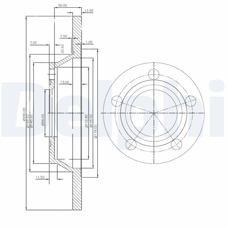 DELPHI BG2987 Brake Disc