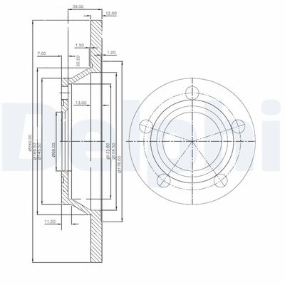 Brake Disc DELPHI BG2987