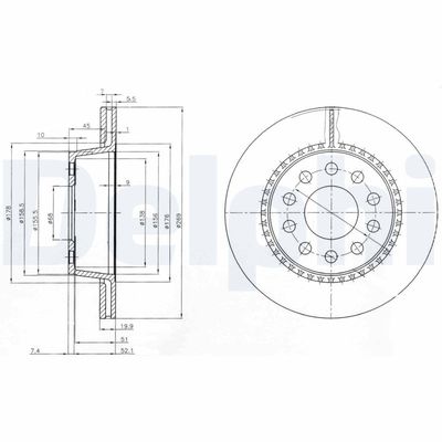 Brake Disc DELPHI BG3029