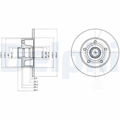 Brake Disc DELPHI BG3030C