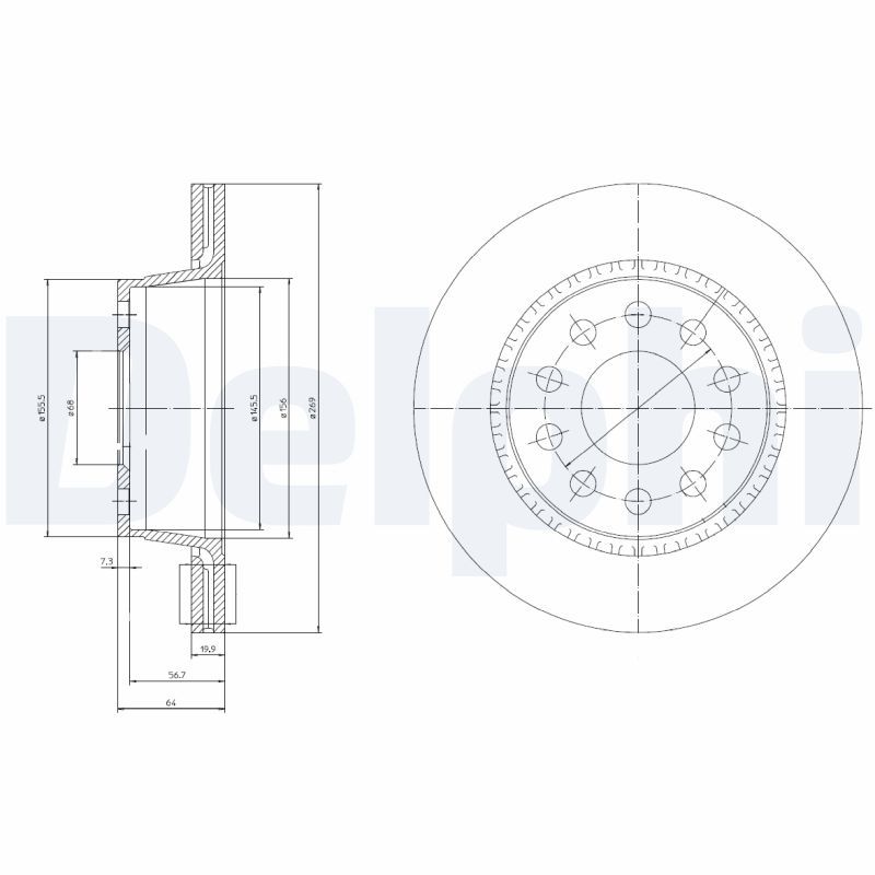 DELPHI BG3031 Brake Disc