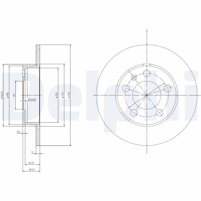 DELPHI BG3034 Brake Disc