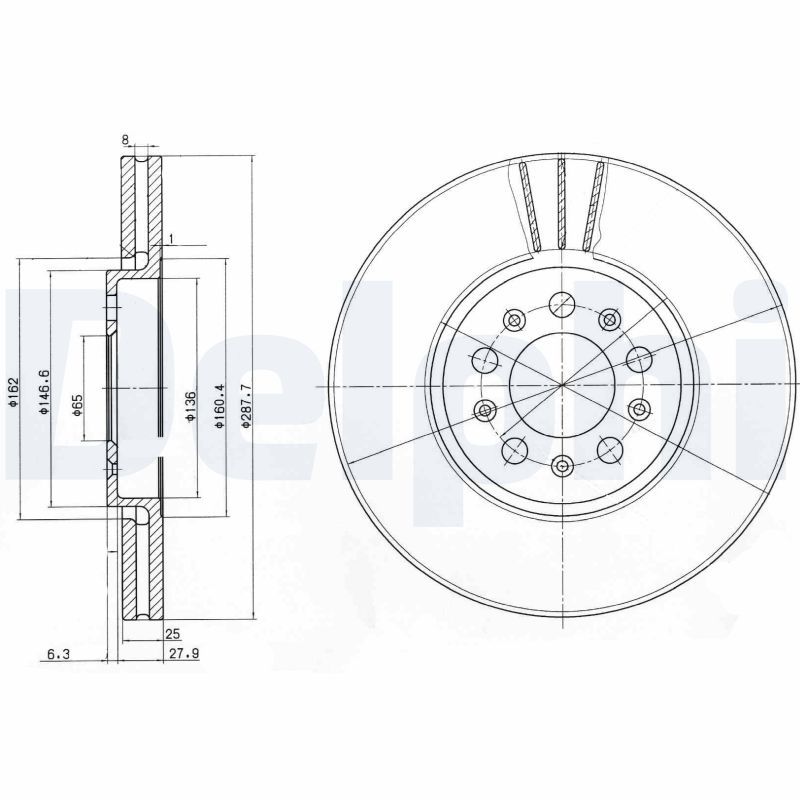 DELPHI BG3035C Brake Disc