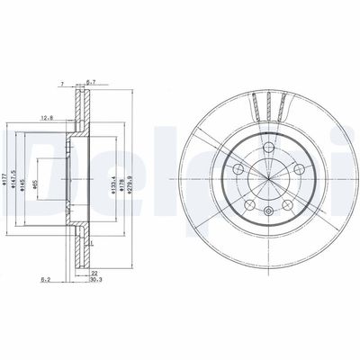 Brake Disc DELPHI BG3036C