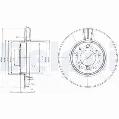 Brake Disc DELPHI BG3037