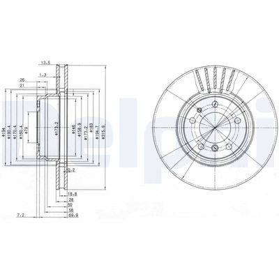 Brake Disc DELPHI BG3039