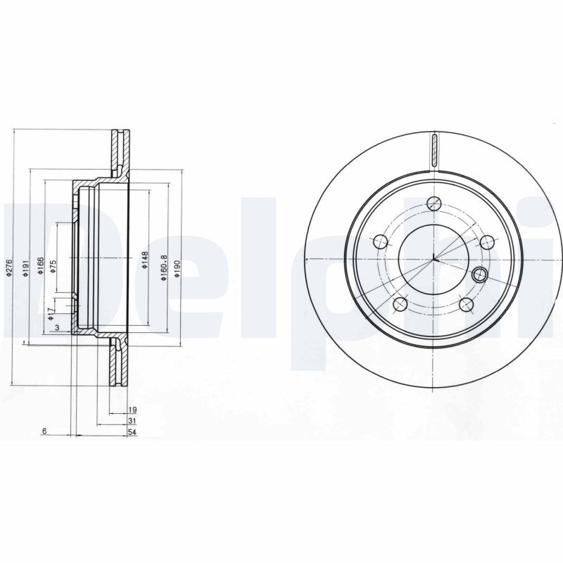 DELPHI BG3041C Brake Disc