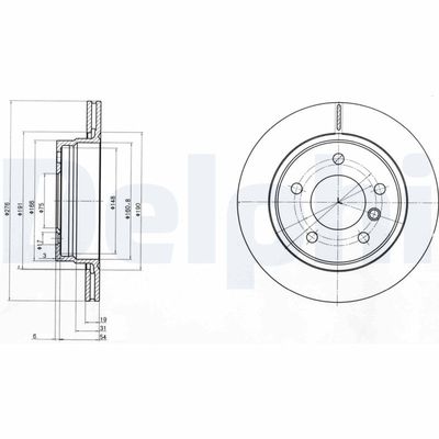 Brake Disc DELPHI BG3041C