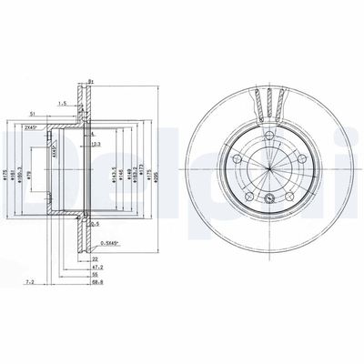 Brake Disc DELPHI BG3043