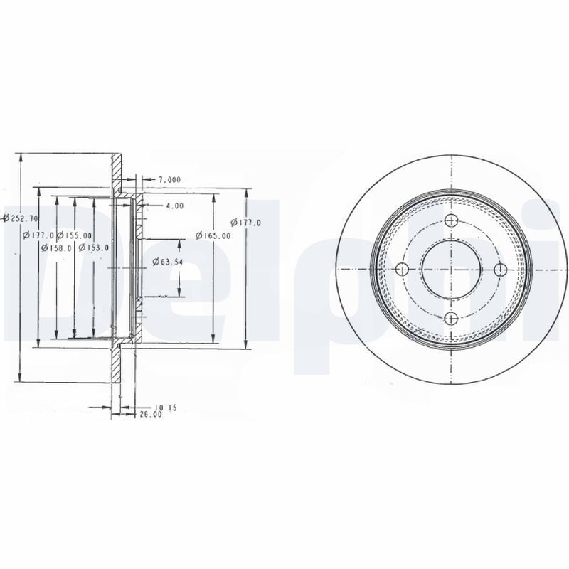 DELPHI BG3054 Brake Disc