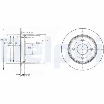 Brake Disc DELPHI BG3054C