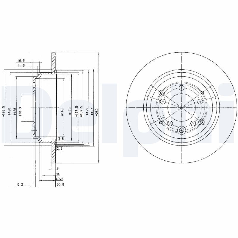 DELPHI BG3060 Brake Disc