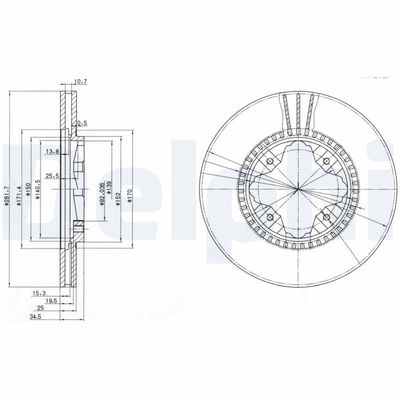 Brake Disc DELPHI BG3063