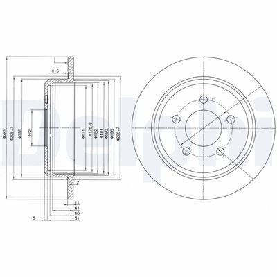 Brake Disc DELPHI BG3073