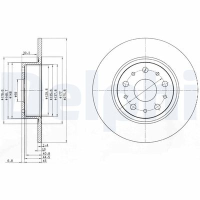 Brake Disc DELPHI BG3076