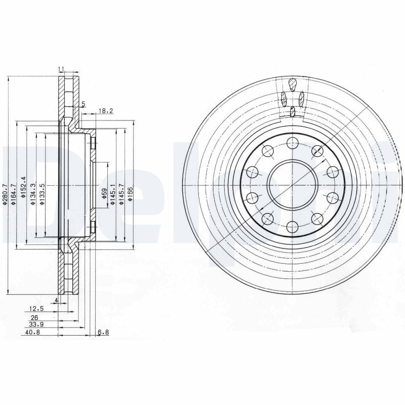 DELPHI BG3078 Brake Disc