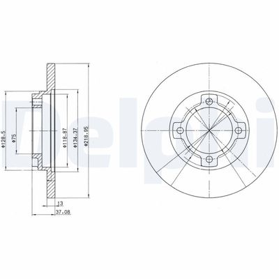 Brake Disc DELPHI BG3083