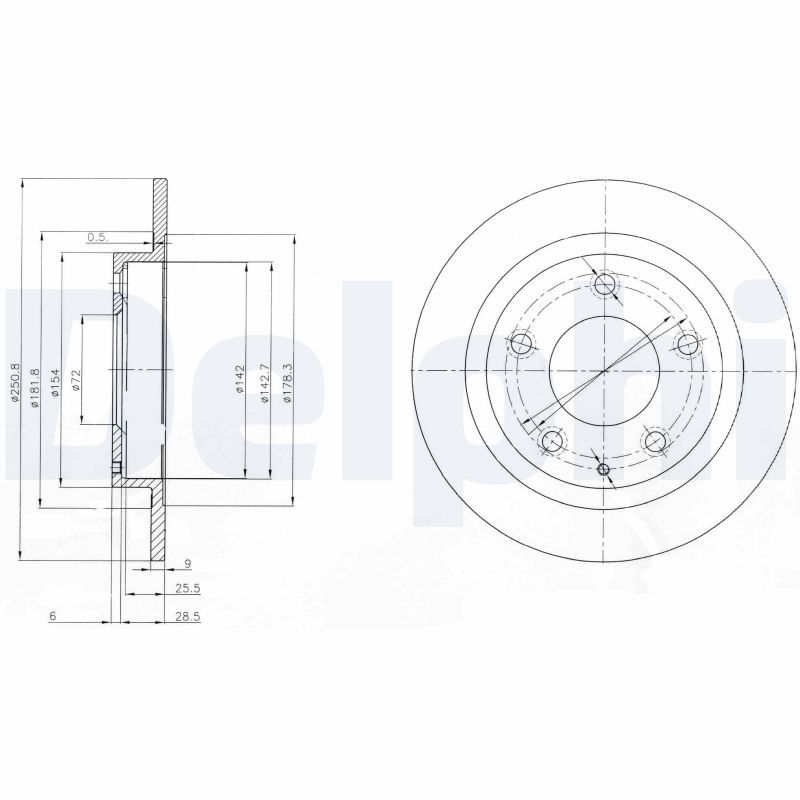 DELPHI BG3084 Brake Disc