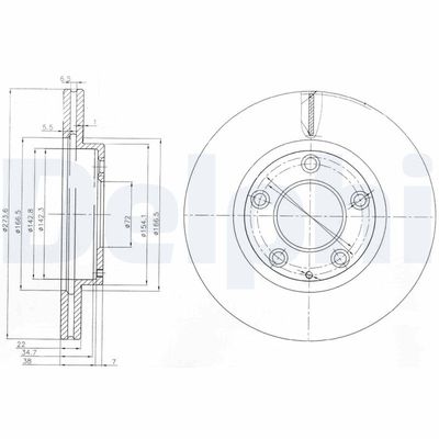 Brake Disc DELPHI BG3085