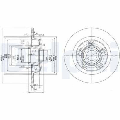 Brake Disc DELPHI BG3086