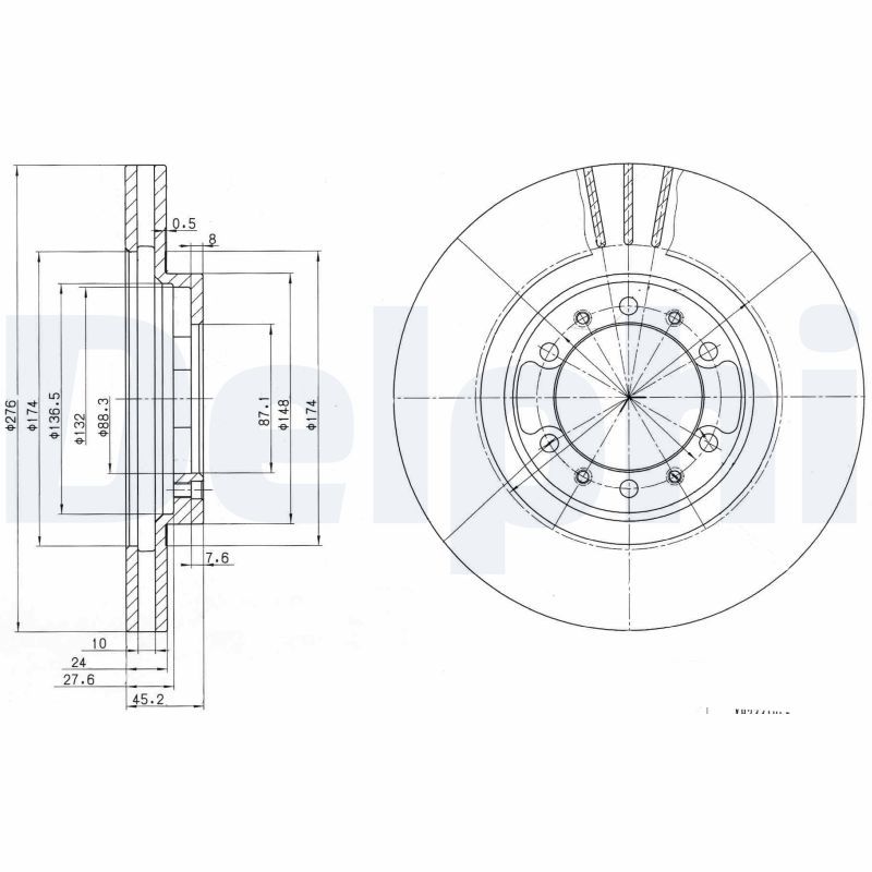DELPHI BG3099 Brake Disc