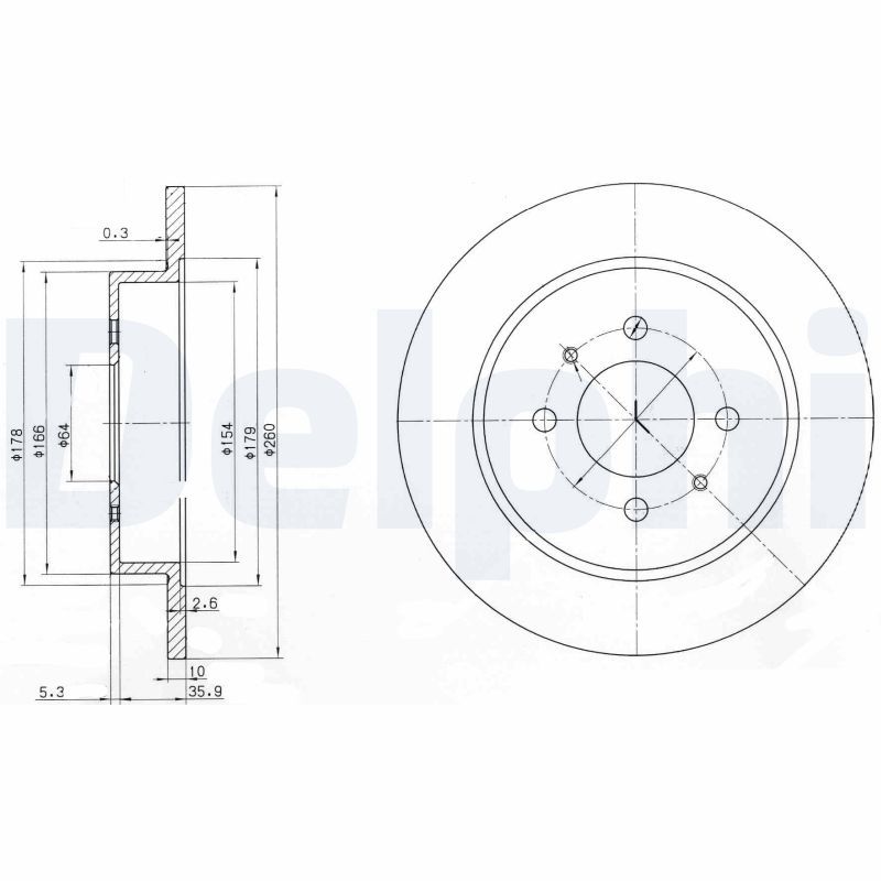 DELPHI BG3102 Brake Disc