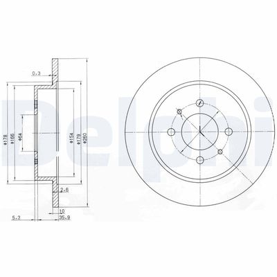 Brake Disc DELPHI BG3102