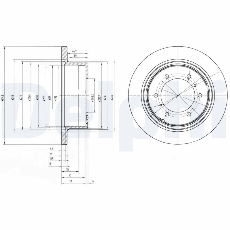DELPHI BG3105 Brake Disc