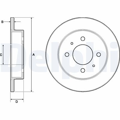 Brake Disc DELPHI BG3112