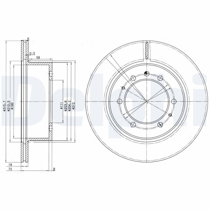 DELPHI BG3117 Brake Disc