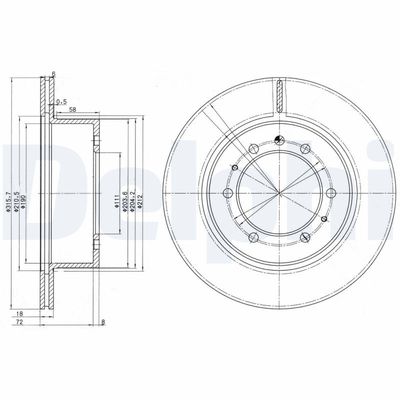 Brake Disc DELPHI BG3117