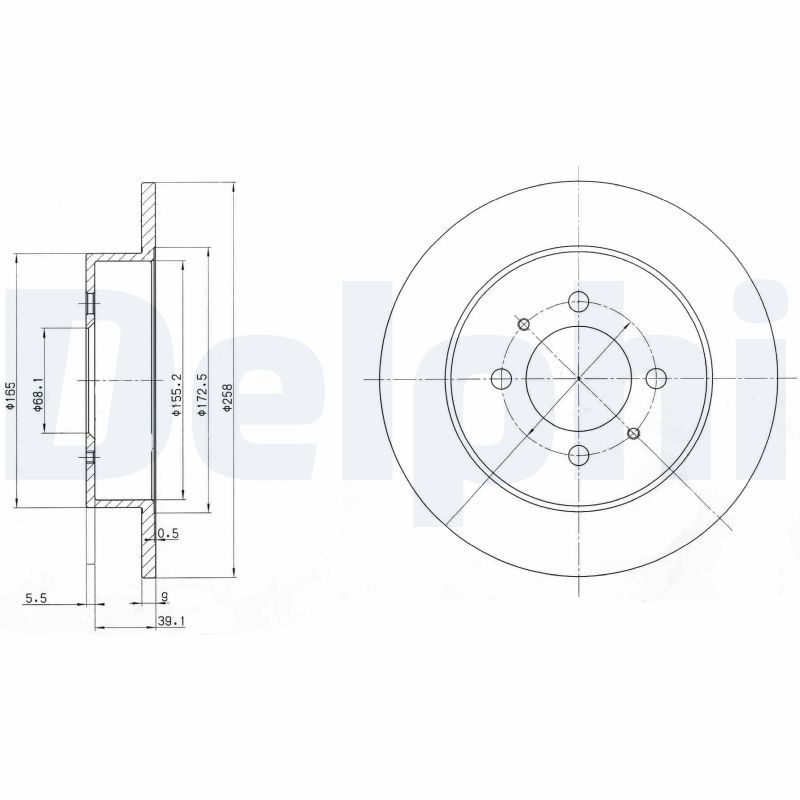 DELPHI BG3125 Brake Disc