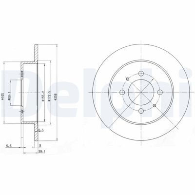 Brake Disc DELPHI BG3125
