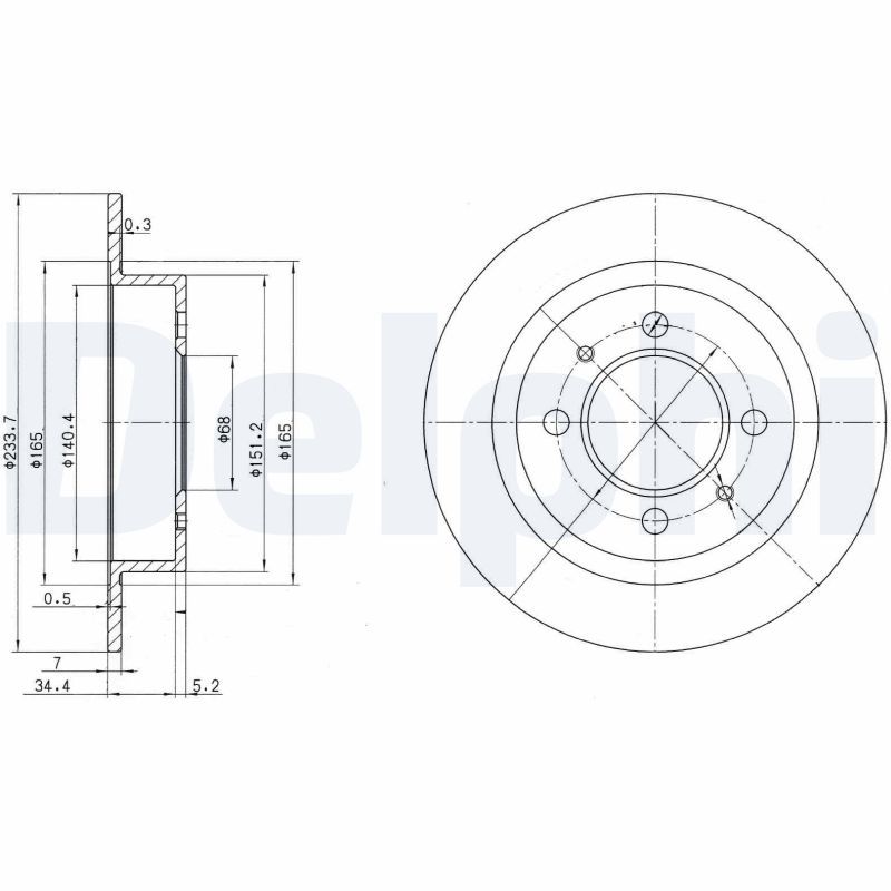 DELPHI BG3126 Brake Disc