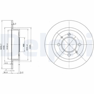 Brake Disc DELPHI BG3126